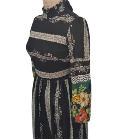 🌻 host pick Vintage 70s maxi boho high waist dress made in England - Picture 3 of 15